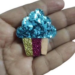Aplique de Glitter y Fieltro - Muffins (x2)