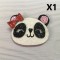 Aplique de Glitter y Fieltro - Osita Panda