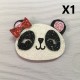 Aplique de Glitter y Fieltro - Osita Panda