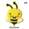 Aplique de PVC - Abeja (Pack 4uds)