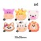 Aplique de PVC - Animales de la Selva (x4)