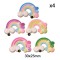Aplique de PVC - Arcoiris y Estrella (x4)