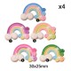 Aplique de PVC - Arcoiris y Estrella (x4)