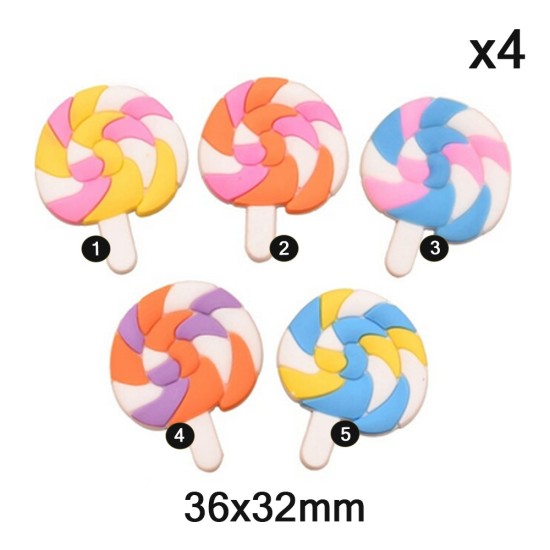 Aplique de PVC - Piruletas  - Pack de 4 ✔️