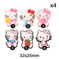 Aplique de PVC - Hello Kitty - Pack de 4 ✔️