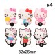 Aplique de PVC - Hello Kitty - Pack de 4 ✔️