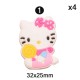 Aplique de PVC - Hello Kitty - Pack de 4 ✔️