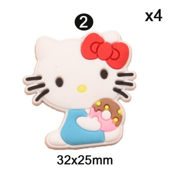 Aplique de PVC - Hello Kitty - Pack de 4 ✔️