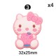 Aplique de PVC - Hello Kitty - Pack de 4 ✔️