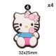 Aplique de PVC - Hello Kitty - Pack de 4 ✔️