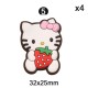 Aplique de PVC - Hello Kitty - Pack de 4 ✔️