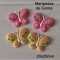 Aplique de PVC - Mariposas Amarilla y Fucsia - Pack de 4✔️
