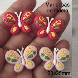 Aplique de PVC - Mariposas Rojo y Rosa Claro - Pack de 4✔️