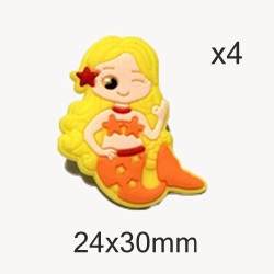 Aplique de PVC - Sirenas Amarilla - Pack de 4 ✔️