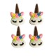 Aplique de PVC - Unicornio - Pack de 4