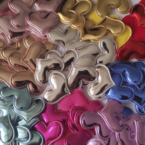 Corazón Brillante Espejo COLORES SURTIDOS - Pack de 9 unidades✔️