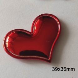 Corazón Brillante Espejo ROJO - Pack de 9 unidades✔️