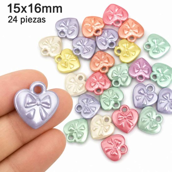 Apliques - Corazones de Colores - 24 piezas Apliques - Corazones de Colores - 24 piezas