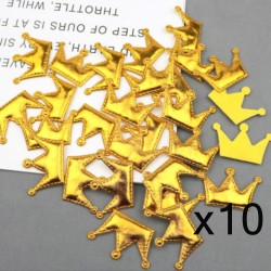 Corona de Tela Acolchada - Dorado - (Pack de 10)