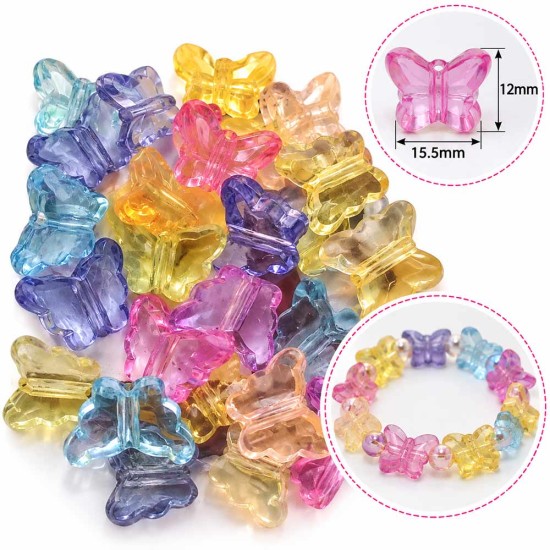 Cuentas para Pulseras Mariposas (12x15.5mm) 