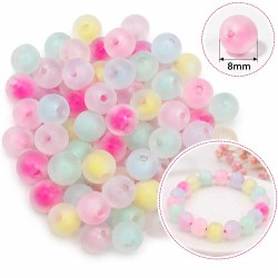 Cuentas para Pulseras Colores Pastel 1 (8mm) 