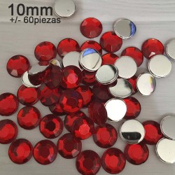 Diamante Acrílico Rojo - 10mm