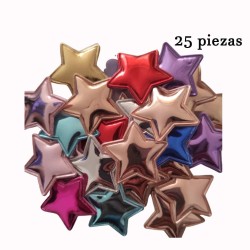 Estrella Brillante Espejo Variados Colores - Pack de 25 unidades