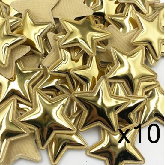 Estrella Brillante Espejo Dorado - Pack de 10 unidades