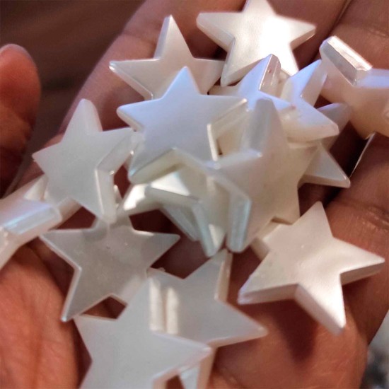 Cuentas Plásticas de Estrellas 