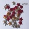 Aplique de Glitter y Tela -  Estrellas Plateadas, Rojas y Doradas (Pack de 200uds)