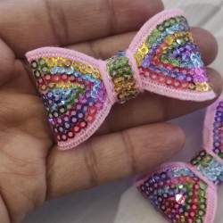 Lazo Pajarita de Lentejuela de 5cms - Pack de 2