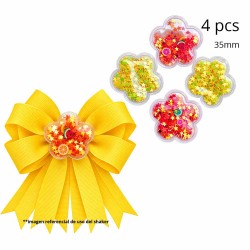 Apliques PVC Shaker Flor #1 - Pack de 4 