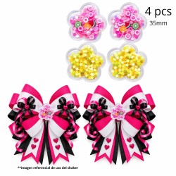Apliques PVC Shaker Flor #4 - Pack de 4 