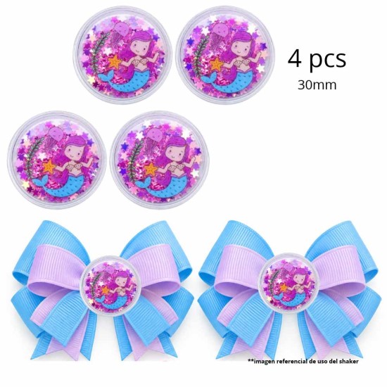 Apliques PVC Shaker Circulo #8 - Pack de 4 
