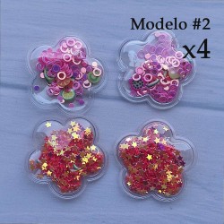 Apliques PVC Shaker Variados Modelos - Pack de 4 