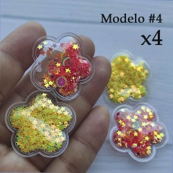 Apliques PVC Shaker Variados Modelos - Pack de 4 