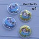 Apliques PVC Shaker Variados Modelos - Pack de 4 