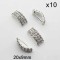 Hebillas de Strass Metal Plateadas - Pack de 10pcs