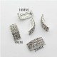 Hebillas de Strass Metal Plateadas - Pack de 10pcs