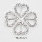 Hebillas de Strass Metal Plateadas - Corazones -Pack de 10pcs