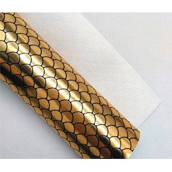 Lámina Charol en Relieve Piel Sirena (29x21cms) - Dorado