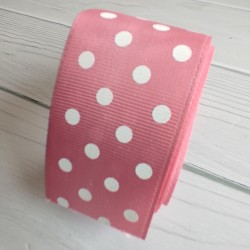 Cinta Gross de Lunares (38mm) - Rollo 5 metros - Palo Rosa