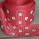 Cinta Gross de Lunares (25mm) - Rollo 5 metros - Rosado Barbie