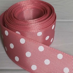 Cinta Gross de Lunares (25mm) - Rollo 5 metros - Coral