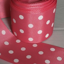 Cinta Gross de Lunares (38mm) - Rollo 5 metros - Coral