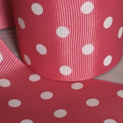 Cinta Gross de Lunares (38mm) - Rollo 5 metros - Coral