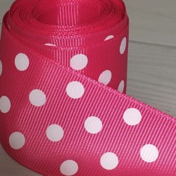 Cinta Gross de Lunares (38mm) - Rollo 5 metros - Fucsia
