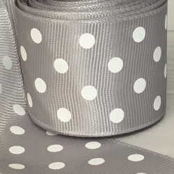Cinta Gross de Lunares (38mm) - Rollo 5 metros - Plomo