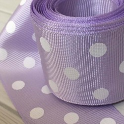 Cinta Gross de Lunares (38mm) - Rollo 5 metros - Lila