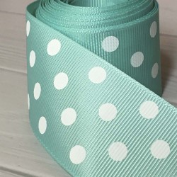 Cinta Gross de Lunares (38mm) - Rollo 5 metros - Menta